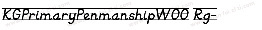 KGPrimaryPenmanshipW00 Rg字体转换